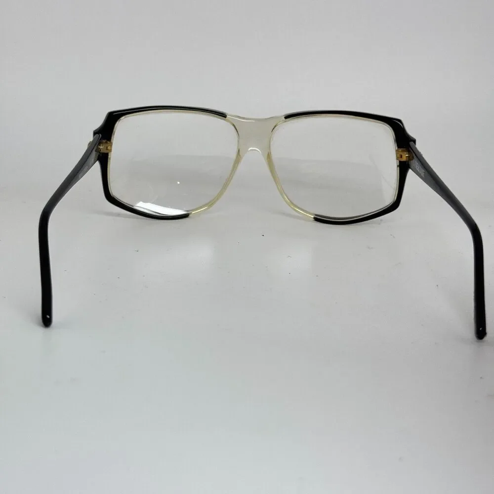 Linea Due Bovesi Design Gold Horn Rim with Black‎ Vintage Rare French H15270